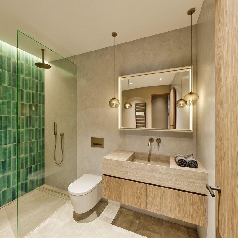 Designer Apartment in Bonanova with Harbour Views, Terrace Fireplace & Pool