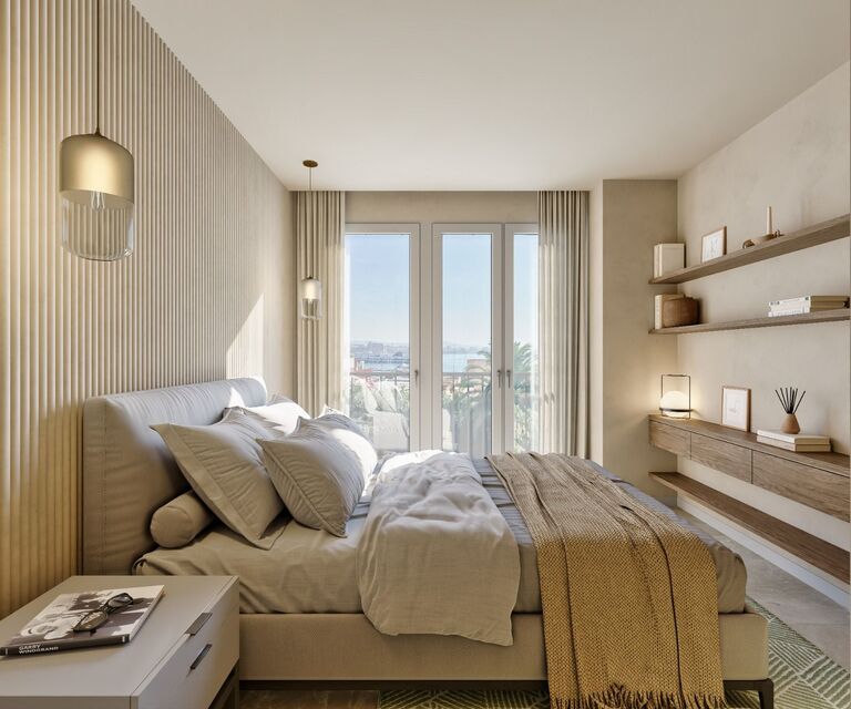 Designer Apartment in Bonanova with Harbour Views, Terrace Fireplace & Pool