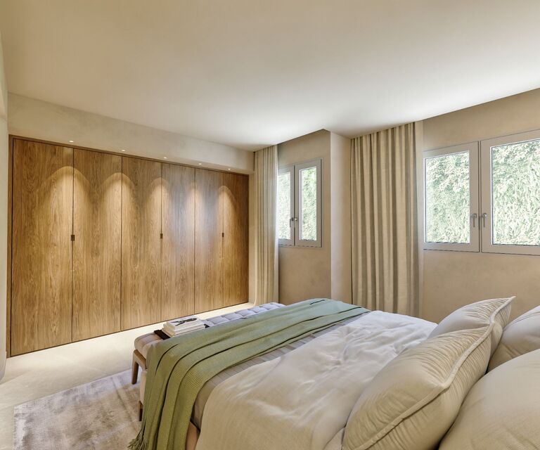 Designer Apartment in Bonanova with Harbour Views, Terrace Fireplace & Pool